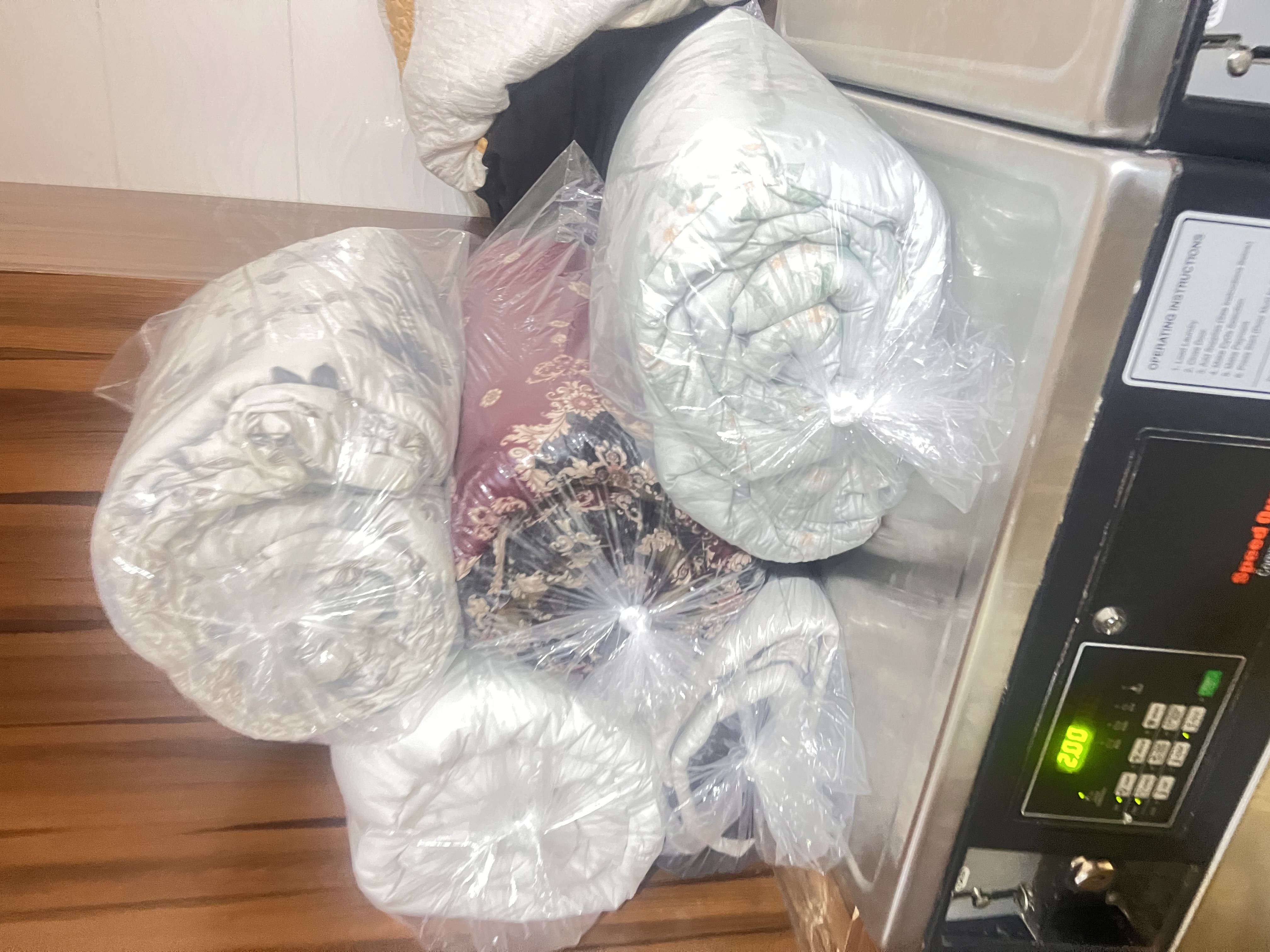 Freshly cleaned duvet at JOKBIS Laundromat