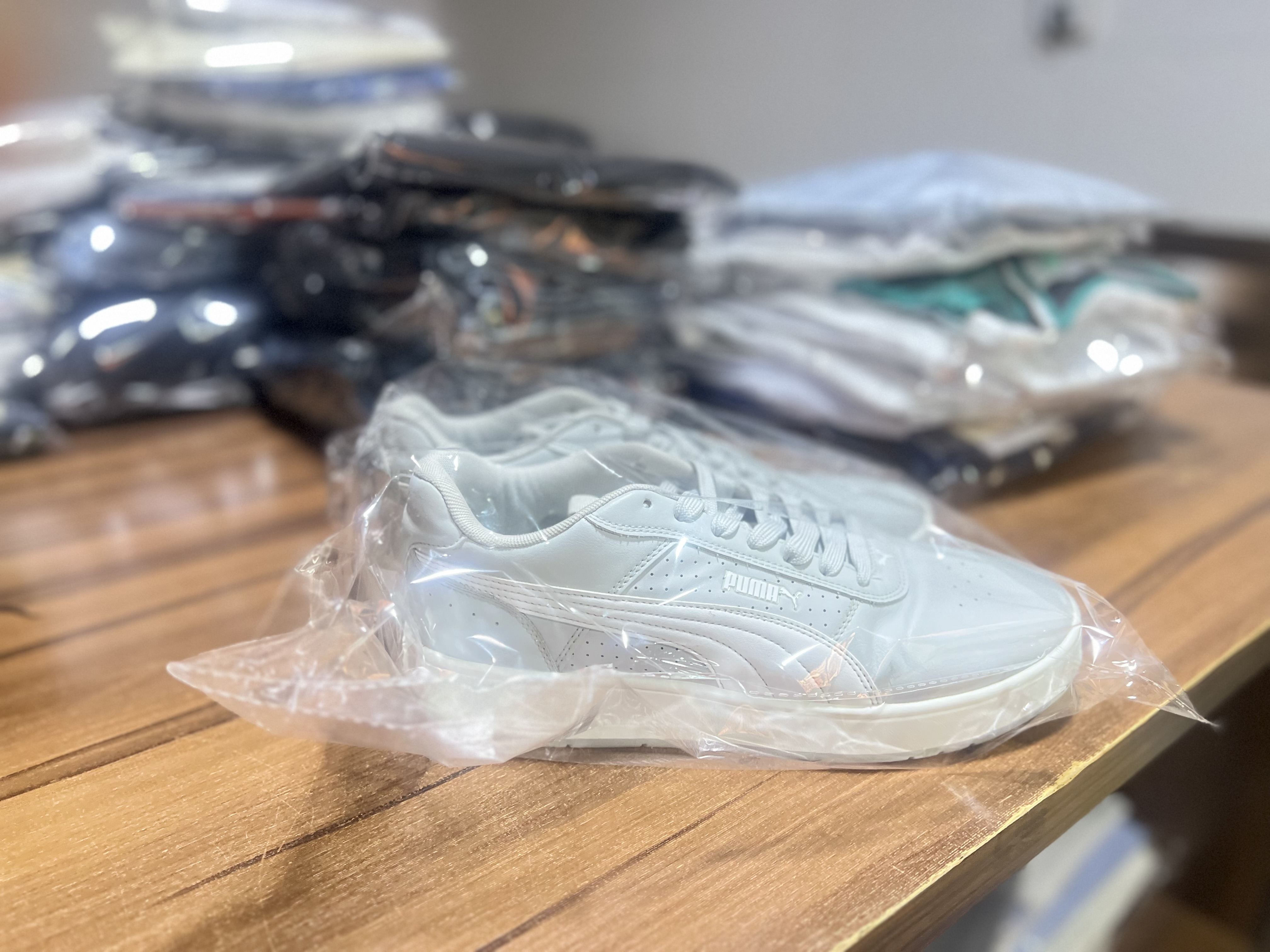 Professionally cleaned shoe at JOKBIS Laundromat